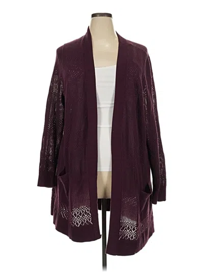 Pre-owned Torrid Cardigan Sweater In Burgundy