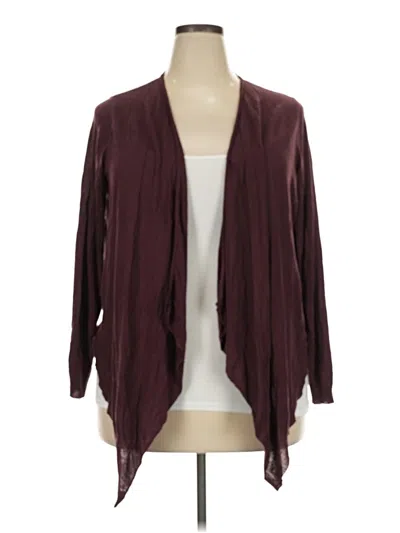 Pre-owned Torrid Cardigan Sweater In Burgundy
