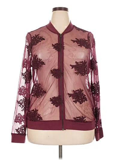 Pre-owned Torrid Cardigan Sweater In Burgundy