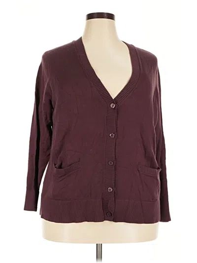 Pre-owned Torrid Cardigan Sweater In Burgundy