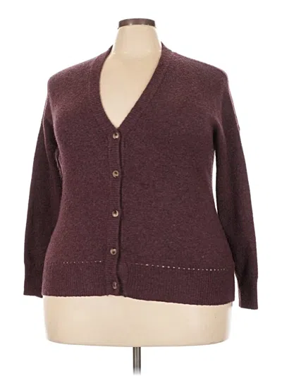 Pre-owned Torrid Cardigan Sweater In Burgundy