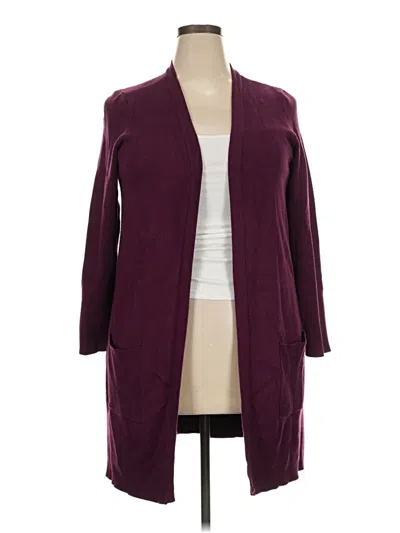 Pre-owned Torrid Cardigan Sweater In Burgundy