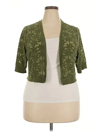 Pre-owned Torrid Cardigan Sweater In Green