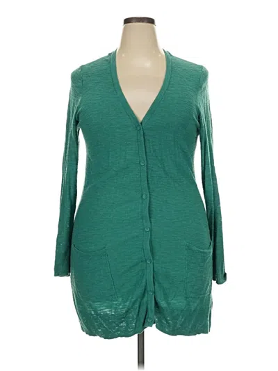 Pre-owned Torrid Cardigan Sweater In Green