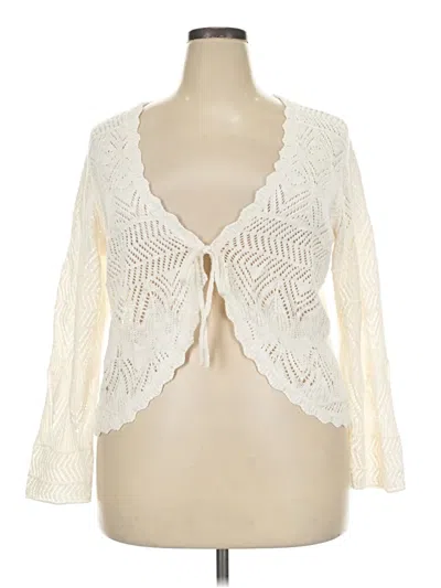 Pre-owned Torrid Cardigan Sweater In Ivory
