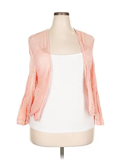 Pre-owned Torrid Cardigan Sweater In Pink