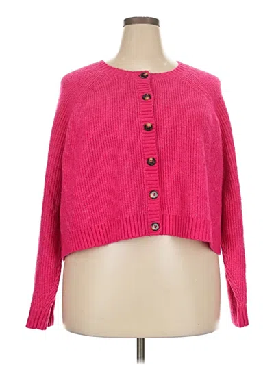 Pre-owned Torrid Cardigan Sweater In Pink