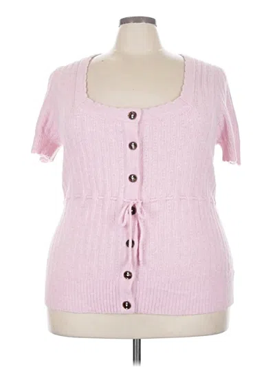 Pre-owned Torrid Cardigan Sweater In Pink