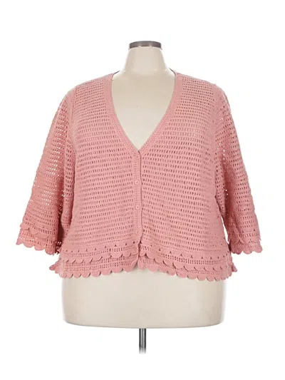 Pre-owned Torrid Cardigan Sweater In Pink