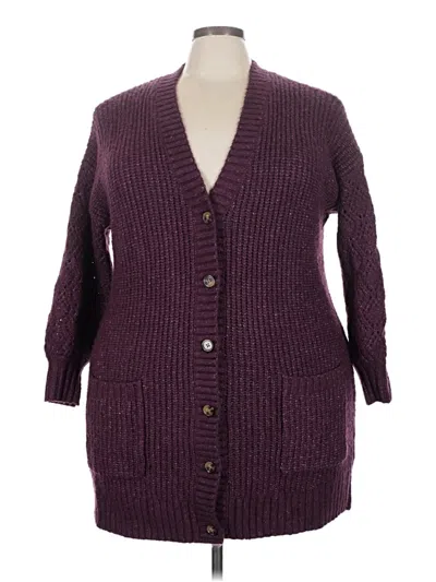 Pre-owned Torrid Cardigan Sweater In Purple
