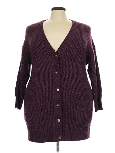 Pre-owned Torrid Cardigan Sweater In Purple