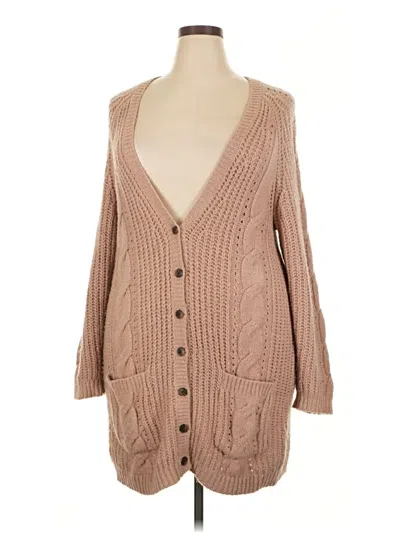 Pre-owned Torrid Cardigan Sweater In Tan