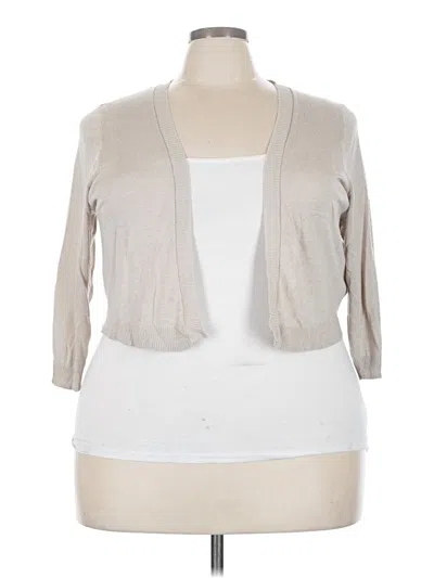Pre-owned Torrid Cardigan Sweater In Tan