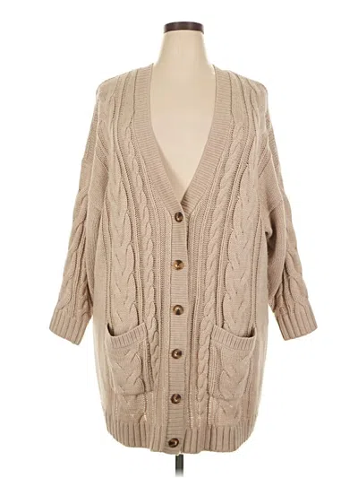 Pre-owned Torrid Cardigan Sweater In Tan