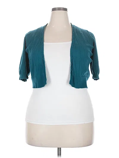 Pre-owned Torrid Cardigan Sweater In Teal