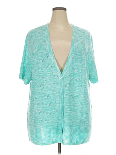 Pre-owned Torrid Cardigan Sweater In Teal