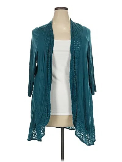 Pre-owned Torrid Cardigan Sweater In Teal
