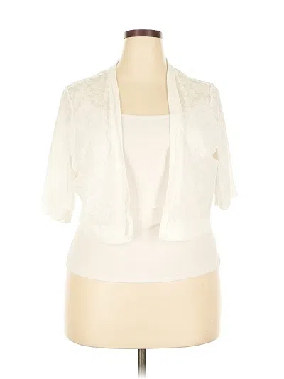 Pre-owned Torrid Cardigan Sweater In White