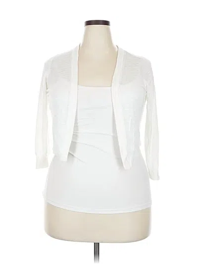 Pre-owned Torrid Cardigan Sweater In White