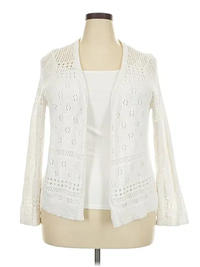 Pre-owned Torrid Cardigan Sweater In White