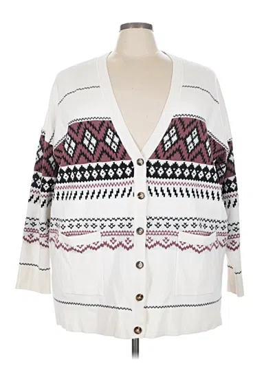 Pre-owned Torrid Cardigan Sweater In White