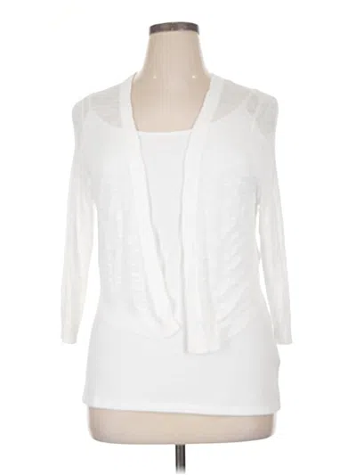 Pre-owned Torrid Cardigan Sweater In White