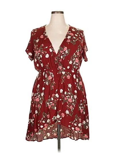 Pre-owned Torrid Casual Dress In Burgundy