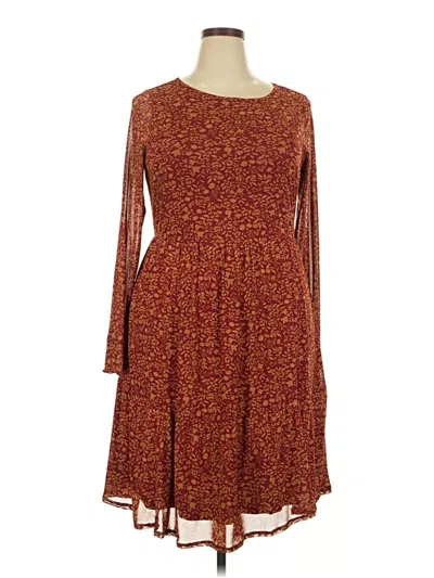 Pre-owned Torrid Casual Dress In Burgundy