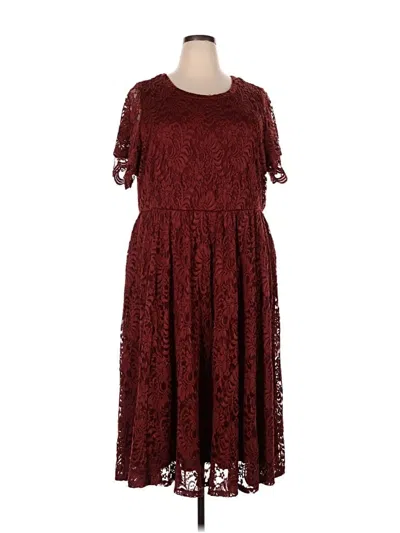 Pre-owned Torrid Casual Dress In Burgundy