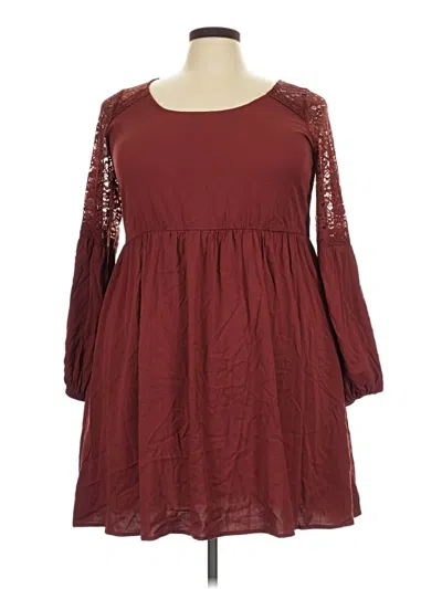 Pre-owned Torrid Casual Dress In Burgundy