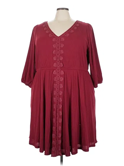 Pre-owned Torrid Casual Dress In Burgundy