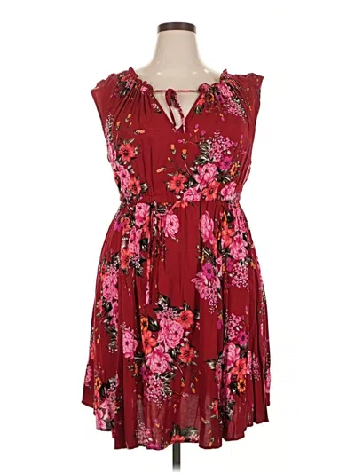 Pre-owned Torrid Casual Dress In Burgundy