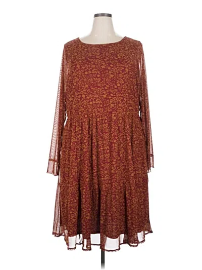 Pre-owned Torrid Casual Dress In Burgundy