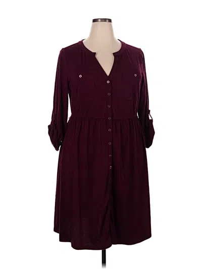 Pre-owned Torrid Casual Dress In Burgundy