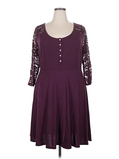 Pre-owned Torrid Casual Dress In Burgundy