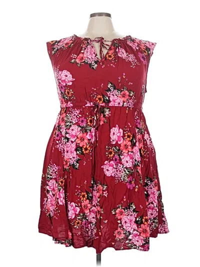Pre-owned Torrid Casual Dress In Burgundy