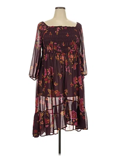 Pre-owned Torrid Casual Dress In Burgundy