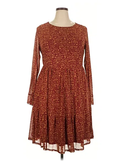 Pre-owned Torrid Casual Dress In Burgundy