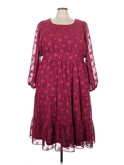 Pre-owned Torrid Casual Dress In Burgundy