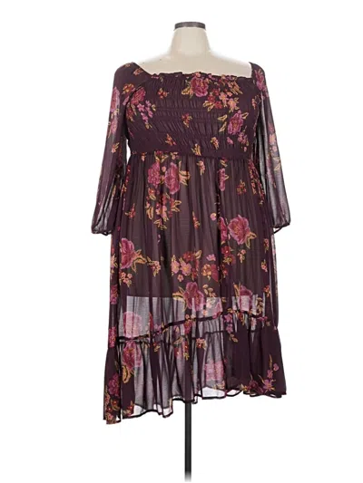 Pre-owned Torrid Casual Dress In Burgundy