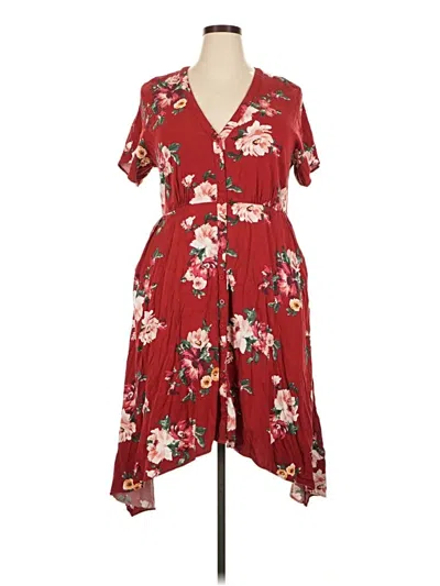 Pre-owned Torrid Casual Dress In Burgundy