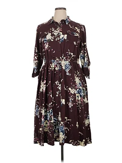 Pre-owned Torrid Casual Dress In Burgundy