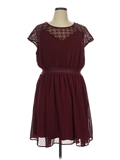 Pre-owned Torrid Casual Dress In Burgundy