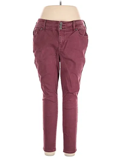 Pre-owned Torrid Casual Pants In Burgundy