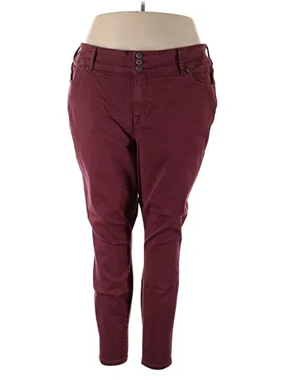 Pre-owned Torrid Casual Pants In Burgundy