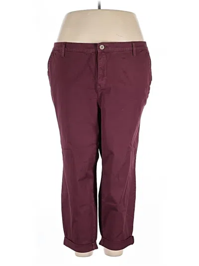 Pre-owned Torrid Casual Pants In Burgundy