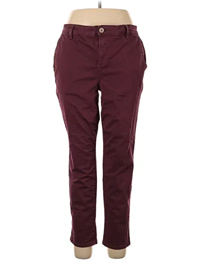 Pre-owned Torrid Casual Pants In Burgundy