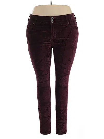 Pre-owned Torrid Casual Pants In Burgundy