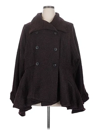 Pre-owned Torrid Coat In Burgundy