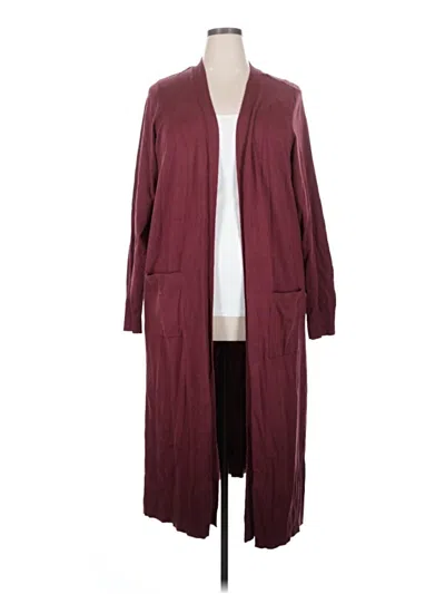 Pre-owned Torrid Coat In Burgundy